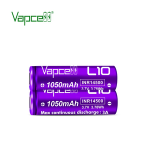 14500 1050mah 3a תא סוללה נטענת l-ion 3.7v 14500 בגודל <span class=keywords><strong>aa</strong></span> סוללות ליתיום חליפה עבור פנס