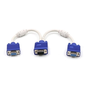 VGA 3 + 6 1 Dividido a 2 Pantalla LED de computadora Datos de video multifuncionales 1 Macho a 2 Hembra Cable de pantalla dividida VGA - Product Image 3
