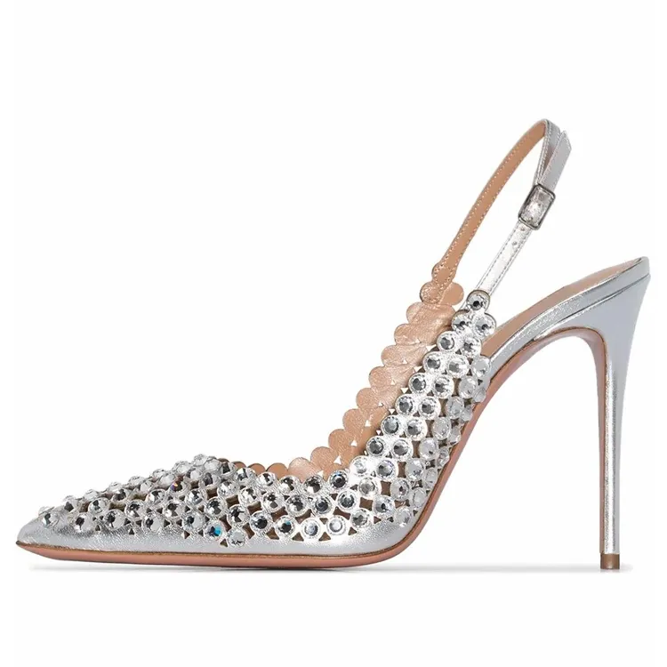 Delle donne del commercio all'ingrosso bella elegante delle signore di cristallo di alta tacchi diamanti scarpe sandalo sexy