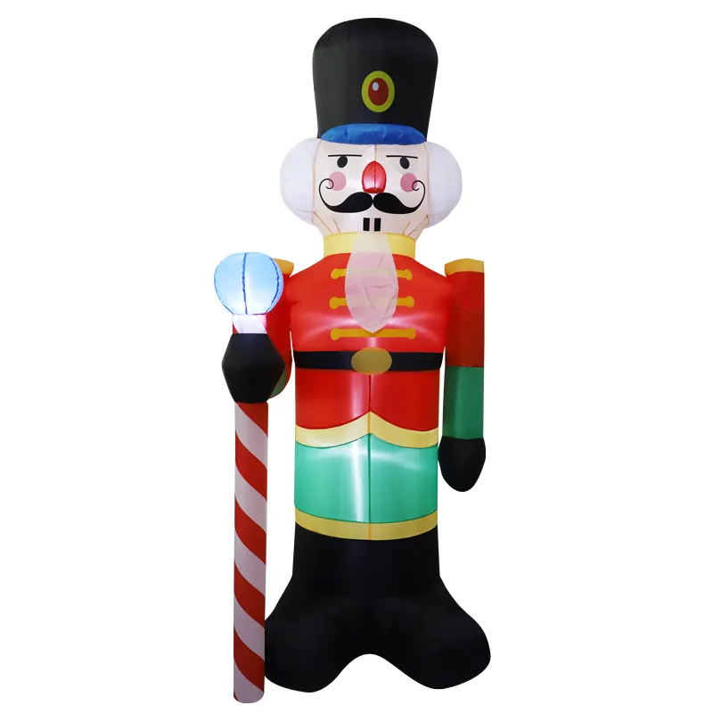 Alnut Soldier-modelo de gas aireado uminoso, cascanueces inflable de Navidad, decoración de jardín exterior