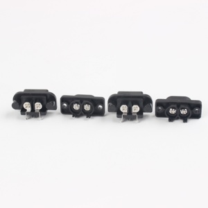DB-8 C8パネルマウントプラグアダプター250VAC 2.5A2ピンモジュールプラグ電源コネクタソケット - Product Image 2