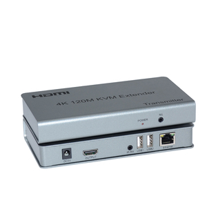 4K HDMI扩展器120m HDMI至RJ45 KVM以太网局域网信号扩展器，带红外控制5e类/6类KVM HDMI扩展器，适用于电脑电视 - Product Image 3