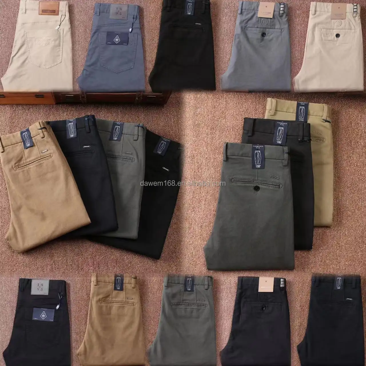 2024 pantalones caqui informales de alta calidad para hombre, chinos personalizados, chinos de oficina para hombre de negocios, al por mayor