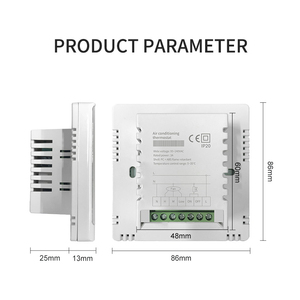 Hvac Zigbee termostato 4 tubi 2 tubi riscaldamento ventola di raffreddamento ventilconvettore Modbus RS485 termostato di controllo - Product Image 6