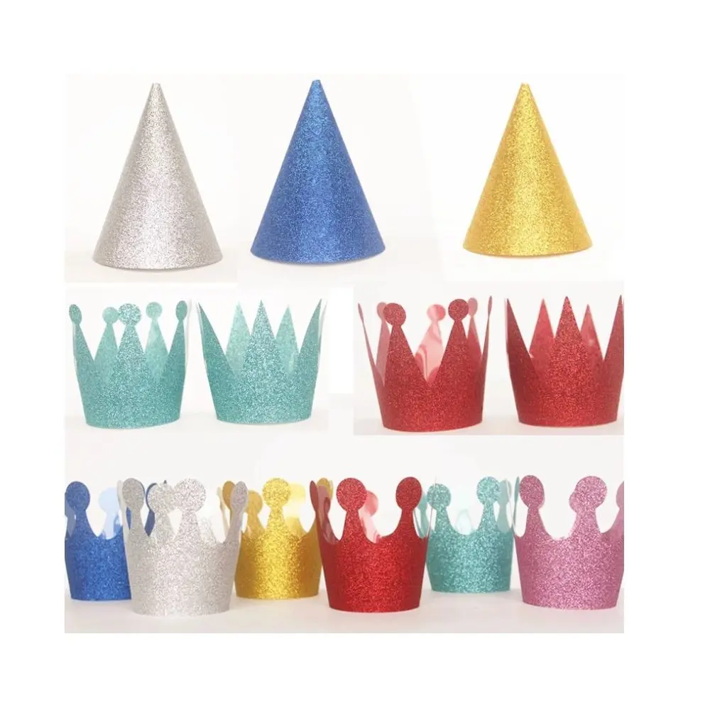 Chapeau en papier avec couronne pour enfants, décoration de fête, d'anniversaire, de mariage, princesse ap, Prince et princesse, pour maison