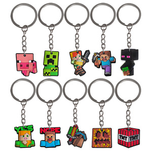 Dễ Thương Phim Hoạt Hình Trò Chơi Nhân Vật PVC Keychain Hợp Kim Carabiner Thế Giới của Tôi Giá Rẻ Nhựa Keychain Đảng Quà Tặng Cho Trẻ Em - Product Image 4