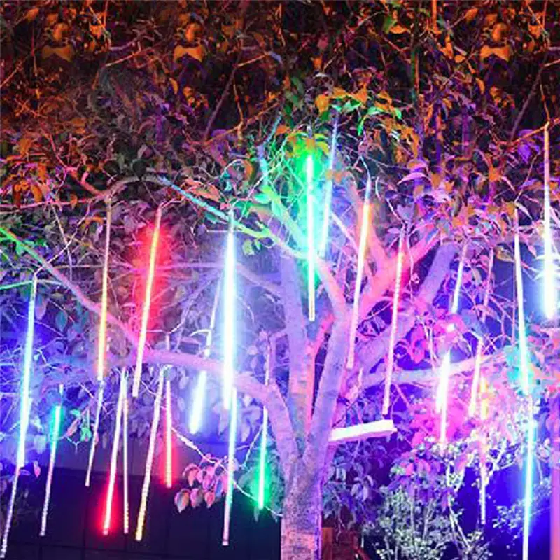 Luz de led estilo chuva de meteoros, venda quente, lâmpada suspensa para jardim, para áreas externas, chuva, neve, natal, árvore