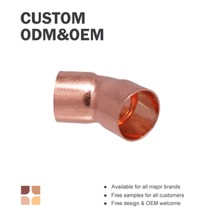 Factory Outlet Red Copper Fitting <strong>Reducing</strong>/Equal Round <strong>90</strong> <strong>Degree</strong> Elbows 7/8&quot;*<strong>5</strong>/8&quot;*7/8&quot; - <strong>4</strong> 1/8&quot;*<strong>3</strong> 1/8&quot;*<strong>4</strong> 1/8&quot; - Product Image 2