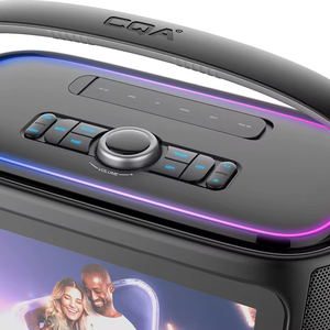 CQA New Design Bluetooth Speaker, Built-in 10.1-inch Touch Screen With Android System Party Speaker Supporting <strong>Lyrics</strong> Display