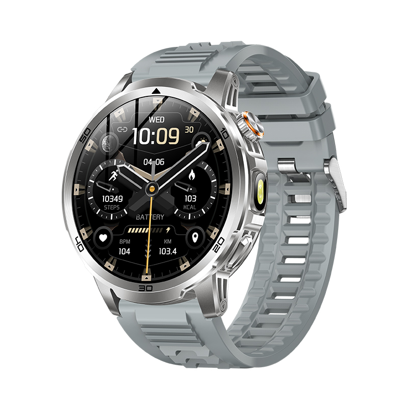 Silver case+grey strap