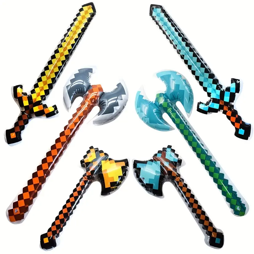 New 20 Styles Cheap Price Fun Game Playing Children Weapon Toys Axe Inflatable Sword for Kids