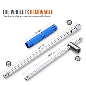 Peaktop 360 ° xoay t Loại ổ cắm cờ lê 1/2 (12.5mm) có thể tháo rời T-Bar cờ lê - Product Image 2