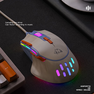 ラップトップオフィスゲームに適した無料のWolfM2ゲームマウス12800 DPIマクロ定義のカスタマイズRGBルミナスマウス - Product Image 2