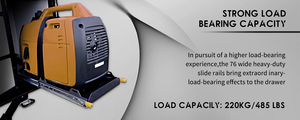 AOLISHENG geser laci 76mm rel berkemah dapur RV beban berat 220KG geser laci - Product Image 4