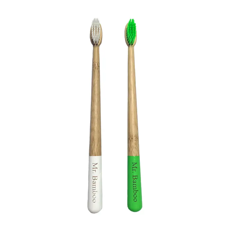 فرشاة أسنان خشبية للبالغين ماركة كورال كلين للبيع بالجملة مصنوعة من خشب البامبو صديقة للبيئة