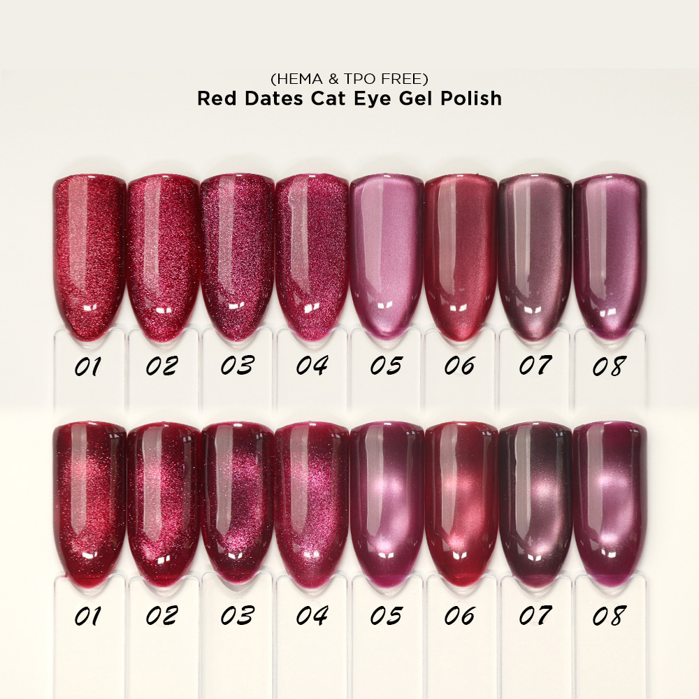 Red Dates Cat Eye Gel Polish (HEMA & TPO FREE)