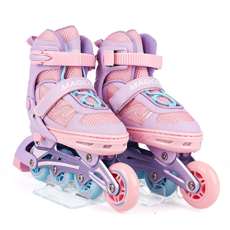 Venta caliente profesional al aire libre patines para niños y adultos logotipo personalizado 4 ruedas intermitente patines niños precio de fábrica