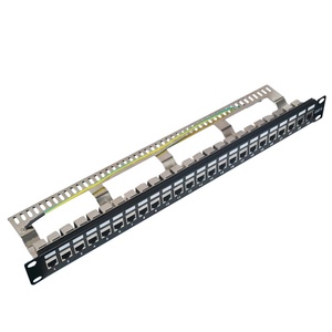 浙凡RJ45插座8P8C局域网配线架24端口19英寸1U网络6类STP FTP配线架，带梯形插孔 - Product Image 1