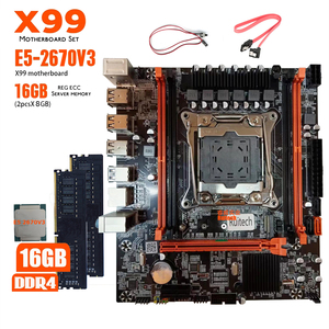 X99 anakart combo kit ile set XEON LGA2011-3 E5 2670 V3 16GB 3200MHz (2*8GB) DDR4 masaüstü bellek NVME USB 3.0 - Product Image 1