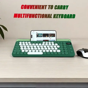 Compact 90-Keys 2.4Ghz Wireless Office <strong>Keyboard</strong> Silk Screen Kailh Axis Body USB Quiet Holder New Compact Rechargeable <strong>Keyboard</strong> - Product Image 6