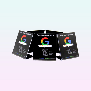 ขาตั้งเมนูรีวิว Google NFC PVC แบบกําหนดเองพร้อมรหัส QR - Product Image 1