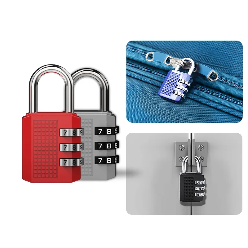 Up Security กุญแจล็อคกระเป๋าเดินทางแบบผสม3หลัก,ล็อกกระเป๋าเดินทางแบบทนทานรหัส03B สำหรับยิมล็อคหมายเลขตู้
