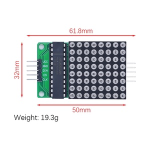 MAX7219 modulo a matrice di punti 8*8 modulo microcontrollore modulo display MCU LED modulo di controllo Display 5V - Product Image 2
