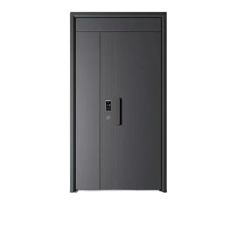 Desain mewah ringan Modern untuk pintu eksterior cor aluminium keamanan