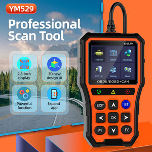 Escáner OBD2 profesional YM529 Pantalla HD IPS de ángulo completo Función inalámbrica Lector de código de coche en varios idiomas con batería - Product Image 2