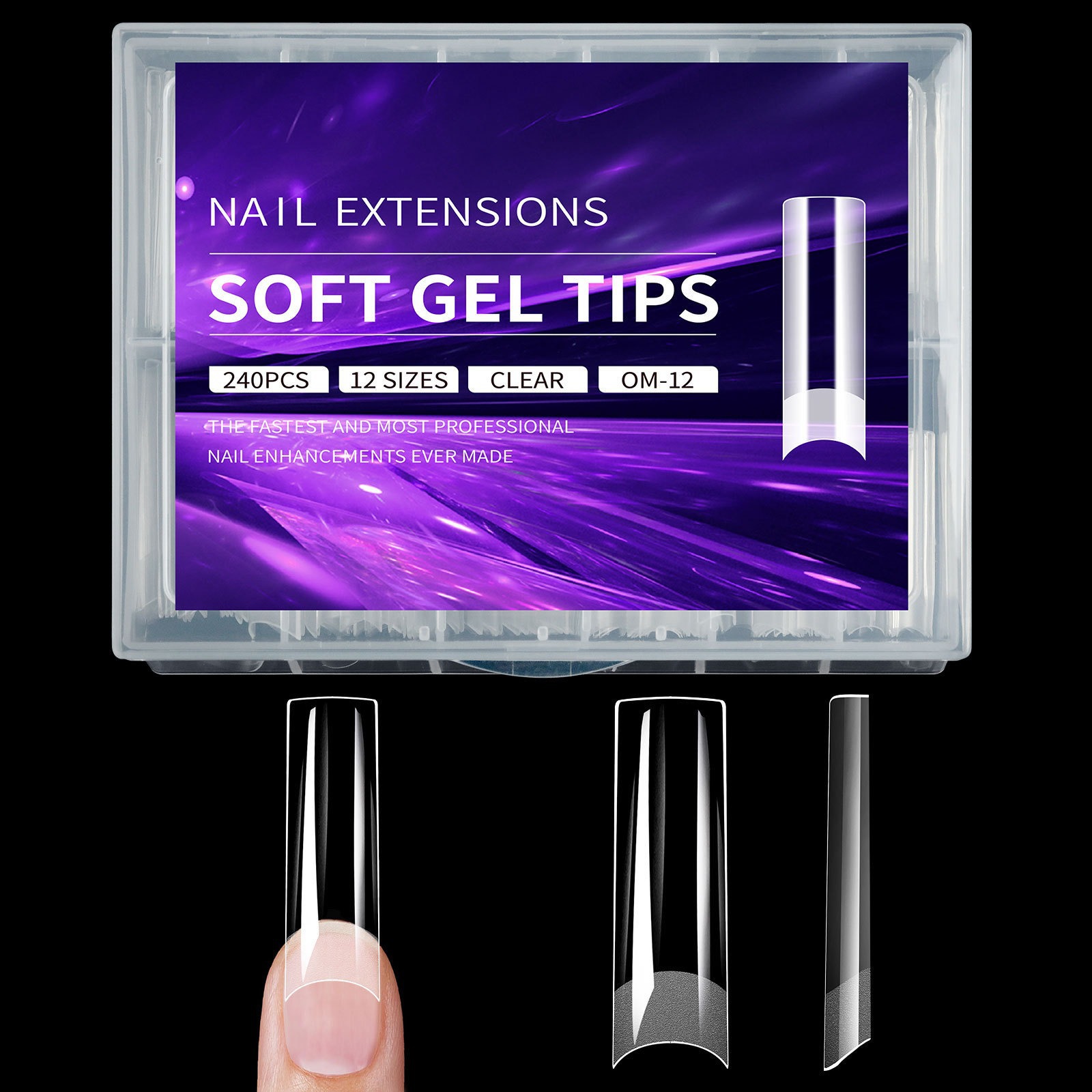 Semi-matte nail tips 12-240pcs
