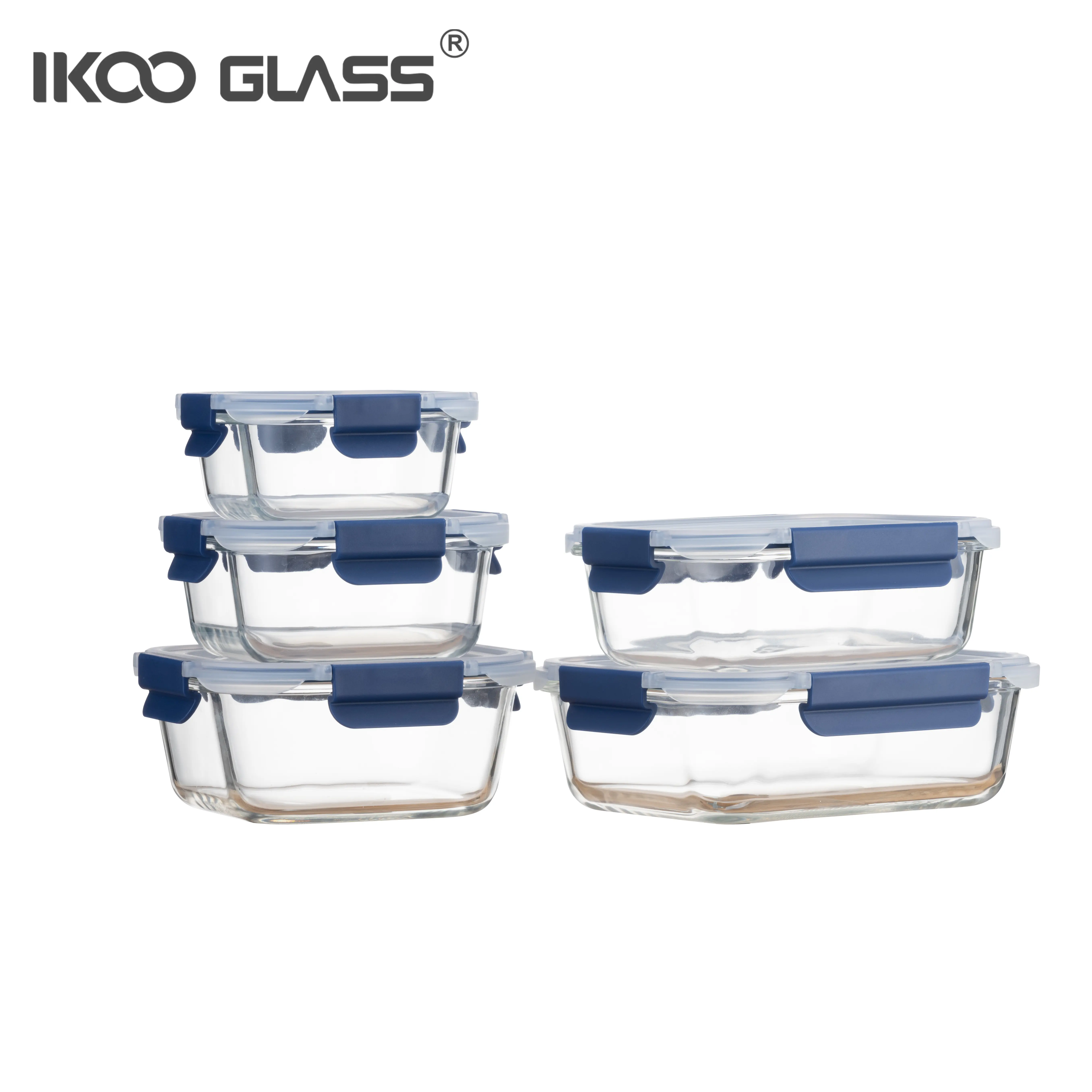 IKOO Lebensmittel behälter mit hohem Boro silikat glas Boro silikat glas Lunchbox Lebensmittel behälter