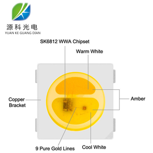 YUANKE 4IN 1 piksel led 5050 smd SK6812 WS2812 RGB RGBW dahili IC led diyot adresli şeritler için işıklar - Product Image 4