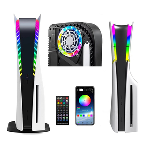 Renk ayarlanabilir LED RGB işık kiti PS5 ince konsol disk dijital baskı dekorasyon seti kablolu uzaktan kumanda ile - Product Image 2