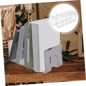 מחזיקי ספרים אקריליק שקופים מחזיקי ספרים מעמד לאחסון קבצים תיקיית קבצי ספרים פקקי קבצים סדרן קבצים ספריית משרד כיתת - Product Image 5