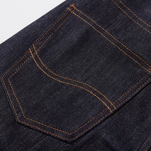 Erkek ham Denim <span class=keywords><strong>501</strong></span> düz kot ağır kenar kırmızı kenarları ile hafif yıkama ve bahar sezonu için çizgili desen