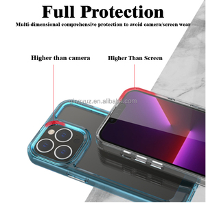 在庫Lott新品透明薄型ハイブリッドケースApple用iPhone 13/15 Pro Max耐衝撃性TPU PCバックカバー付きスペースケースDesi