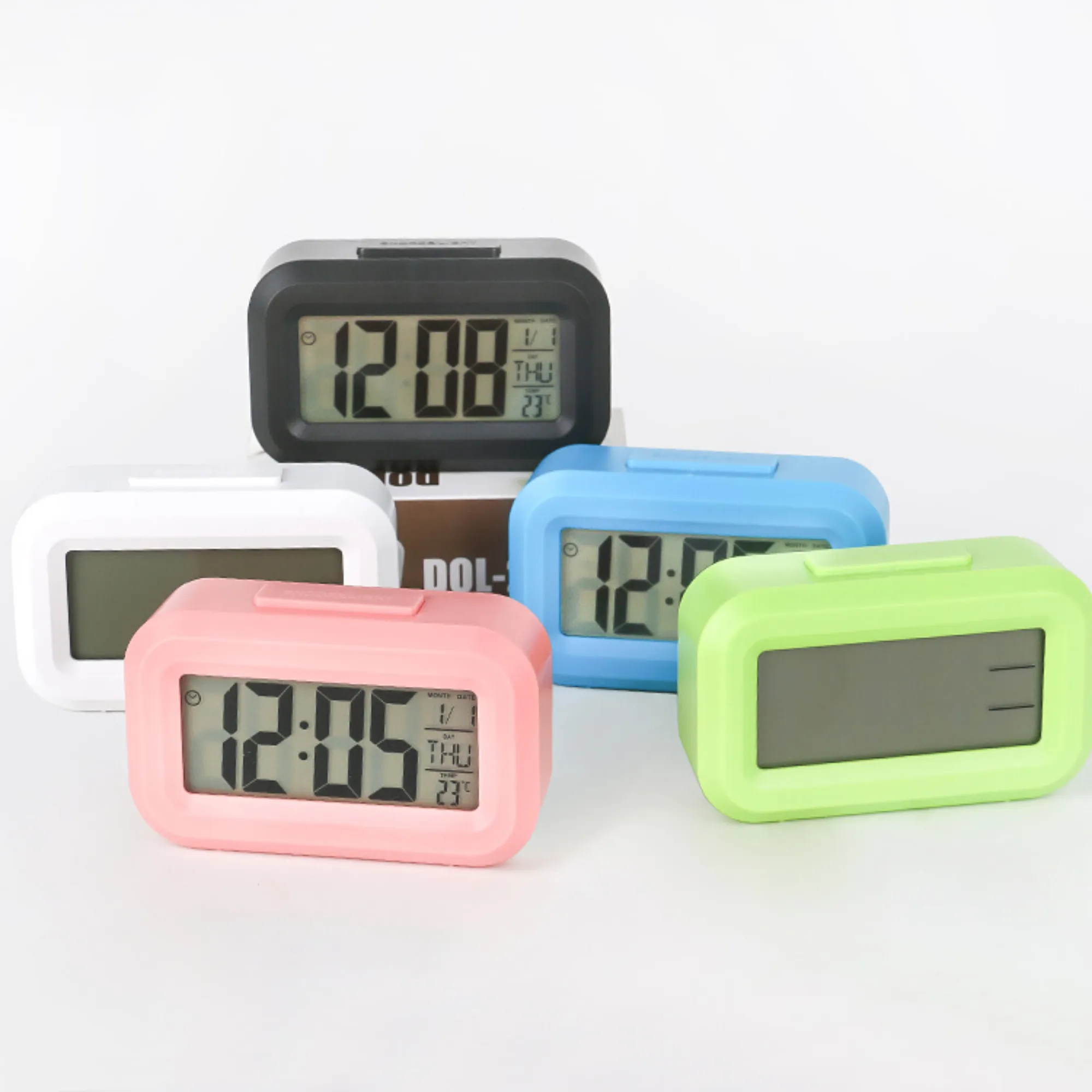 Table de bureau numérique Lcd horloge alarme système 12/24 heures Mini bureau à domicile étudiants veilleuse horloge avec température