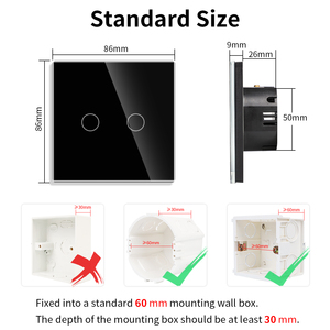Bingoelec Tuya Wifi 3 Gang 600W akıllı ev temperli cam destek ses kontrolü Alexa Alice akıllı ışık anahtarı - Product Image 2