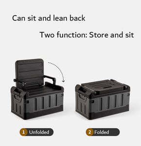 มัลติฟังก์ชั่Trunk StorageรถTrunk Organizer Campingกล่องพับกล่องเก้าอี้สําหรับCampingตกปลากลางแจ้งกิจกรรม - Product Image 5