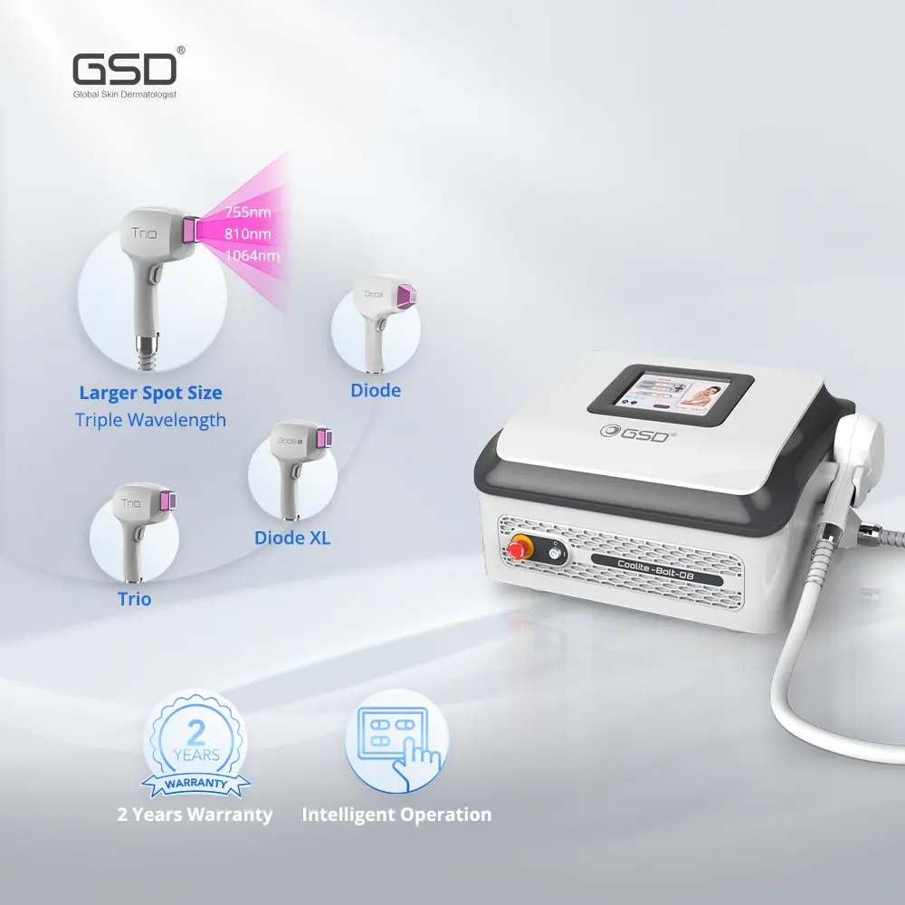 GSD Haute Qualité Approbation CE Puissant Équipement de Beauté Diode Laser 755 808 1064 Épilation