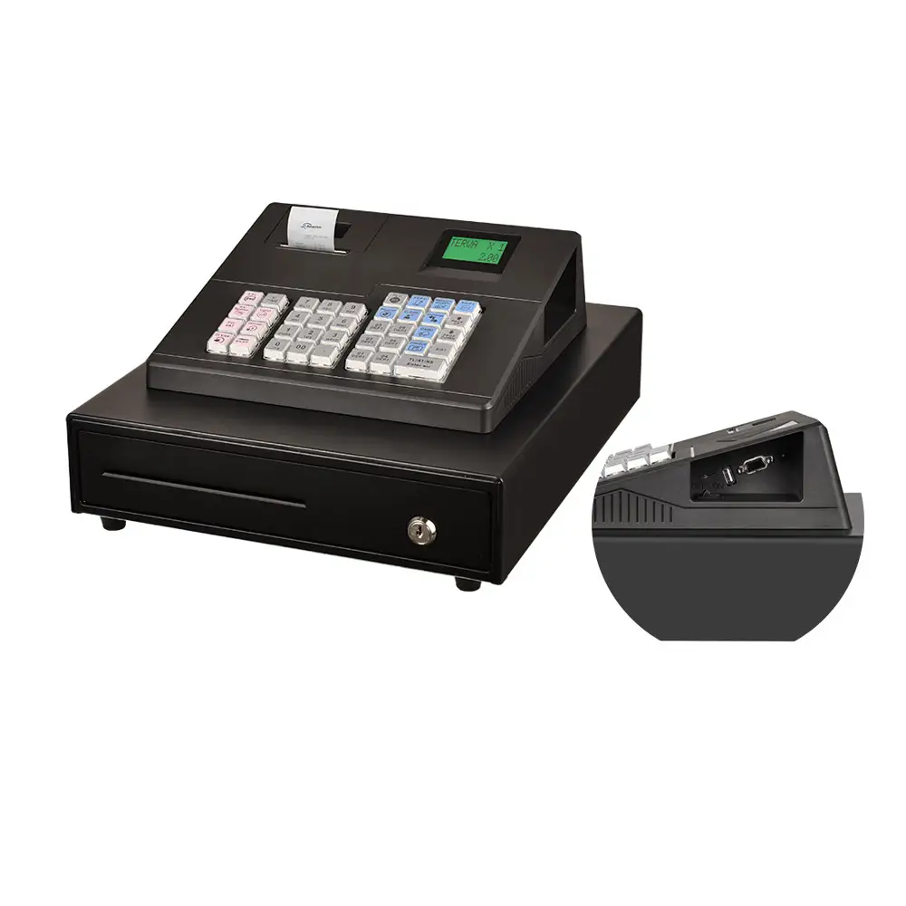 New Arrivals All-in-one terminal Black Supermarket POS Electronic Cash Register Machine ECR600