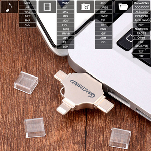 Gracemind 4 in 1 USB Flash sürücü cep telefonu için harici USB Disk USB-C/mikro USB/USB 3.0 Tablet telefon bilgisayar için 4 port - Product Image 6