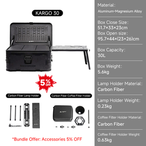 N24 Phụ kiện thể thao-Bộ Cà phê sợi <span class=keywords><strong>carbon</strong></span> đen với bộ lọc và túi lọc có thể điều chỉnh - Product Image 2