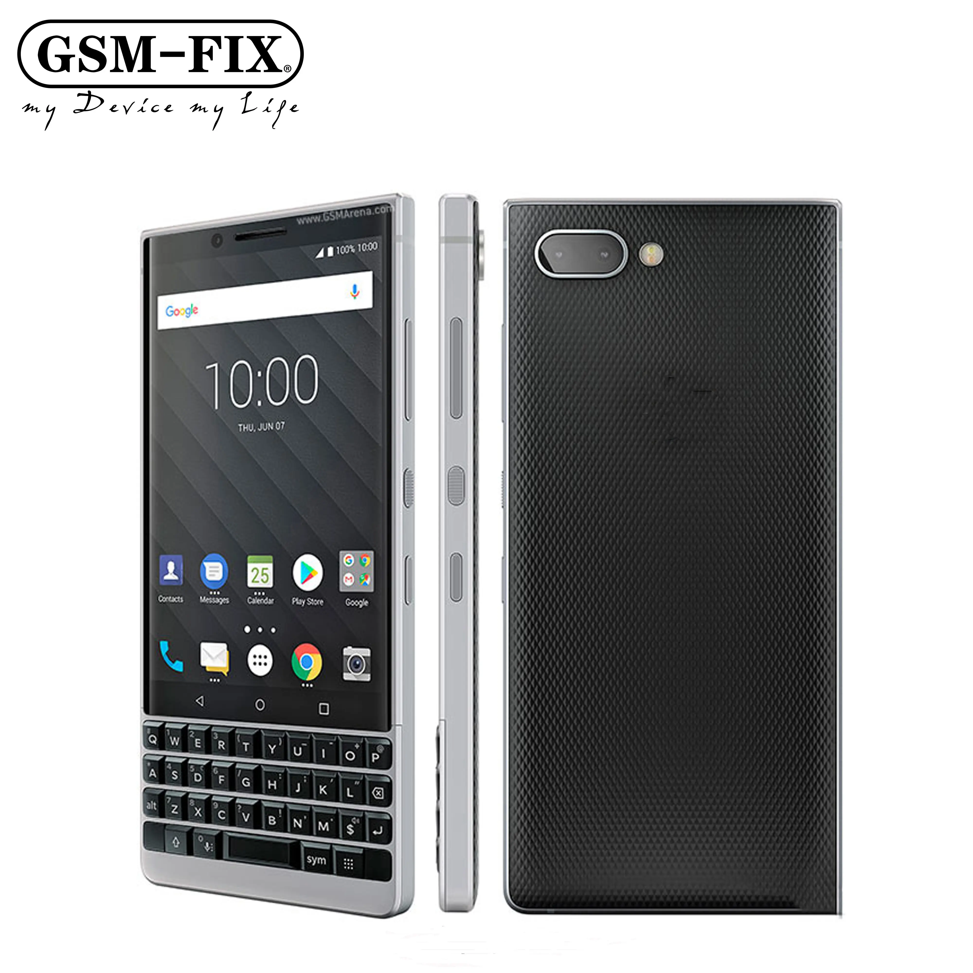 GSM-FIXオリジナルBlackBerryKEY2 4G LTE 4.5 ''6GB RAM 64GB ROM Octa CoreQWERTYキーボードSnapdragon 660 Octa-Core CellPhone