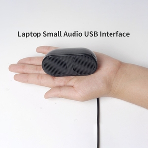 Scheda Audio USB Computer piccoli altoparlanti Home office computer portatile LED smart Mini Desktop Audio - Product Image 3