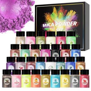 PJ014 30 <strong>Color</strong> Natural Mica Powder Pearl Pigment for Soap Candle Epoxy Resin Craft Making Colorful <strong>SIO2</strong> Type