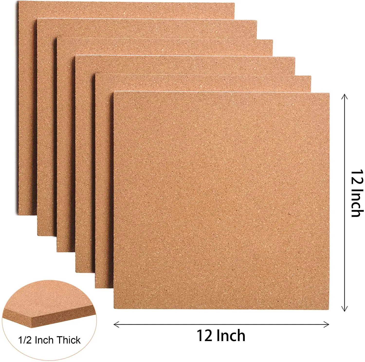 Quadrat Natürliche Kork Panels 12 "* 12", Ultra Starke Selbst Klebender rückseite, bulletin Board - Mini Wand