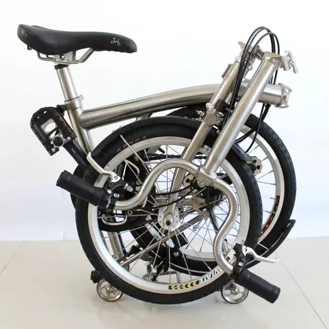 Mini bicicleta plegable Gr9 de titanio para mujer, 16 pulgadas, gran oferta, 2020