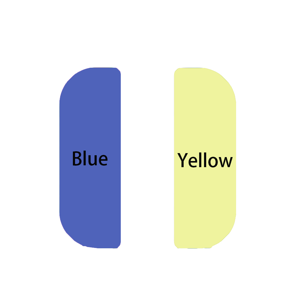 azul amarillo