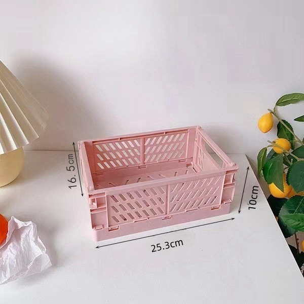 Cesta de almacenamiento rosa